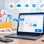 Come inviare file pesanti via email oltre i 25 MB Smartphone con PDF protetto da password, icona lucchetto e campo password mascherato.